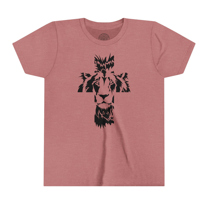 Aslan Cross Youth T-shirt Kids clothes Heather Mauve S 