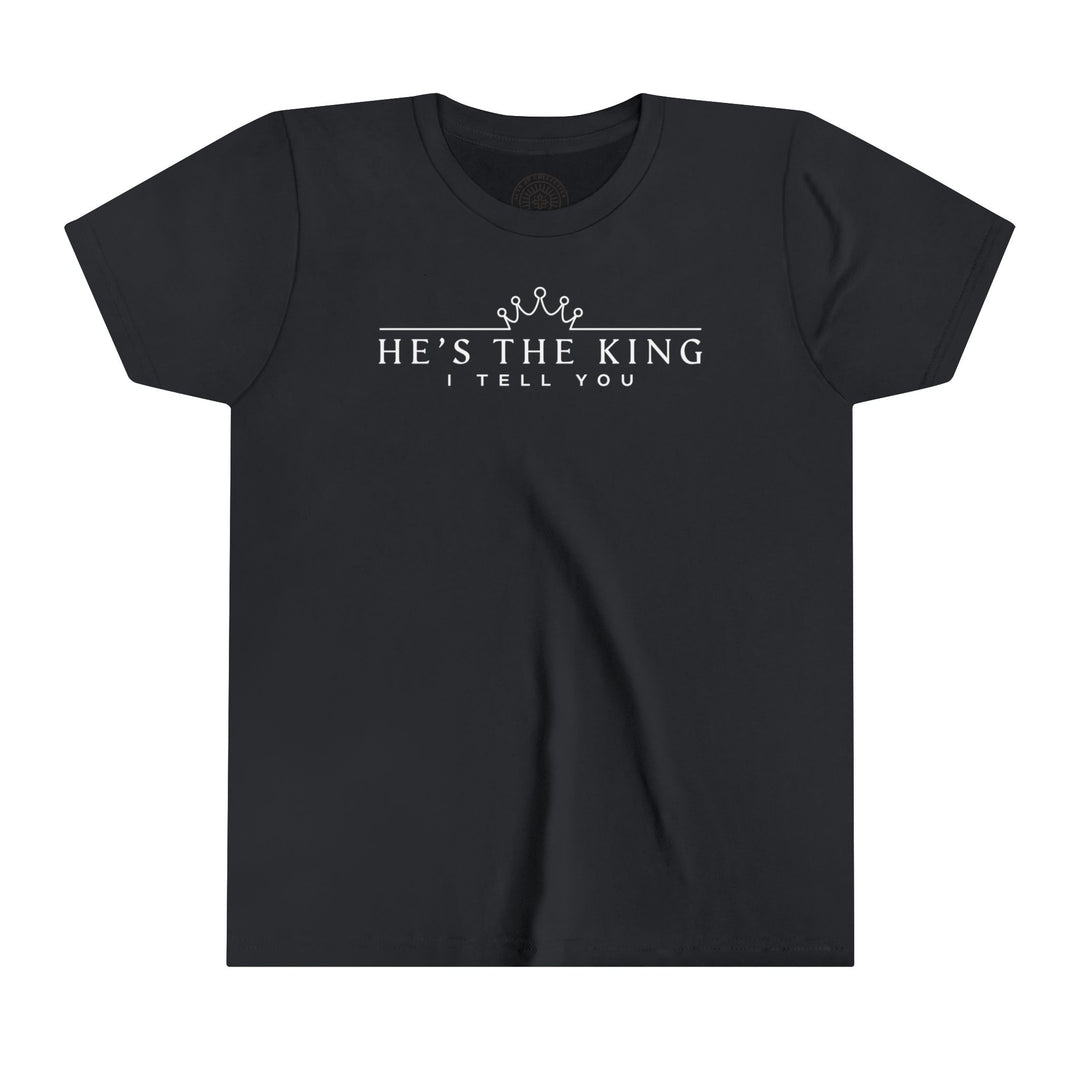 He's The King Youth T-shirt Kids clothes Vintage Black S 