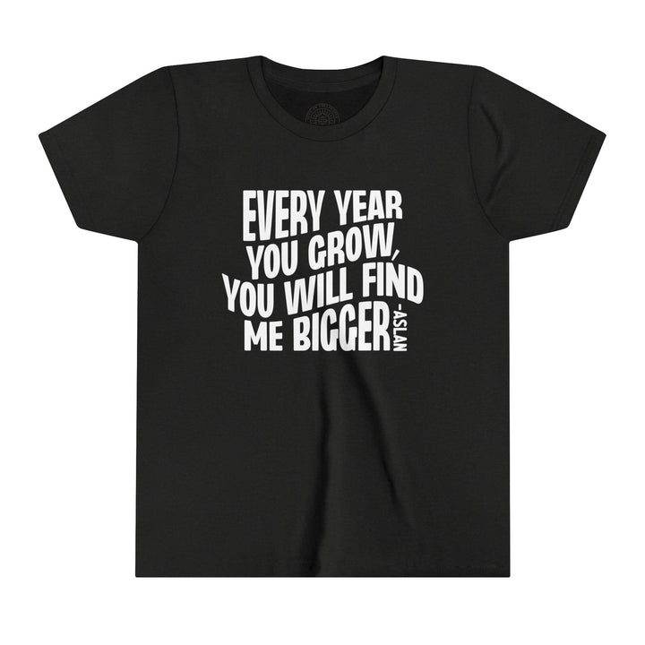 Every Year You Grow Youth T-shirt Kids clothes Black Heather S 