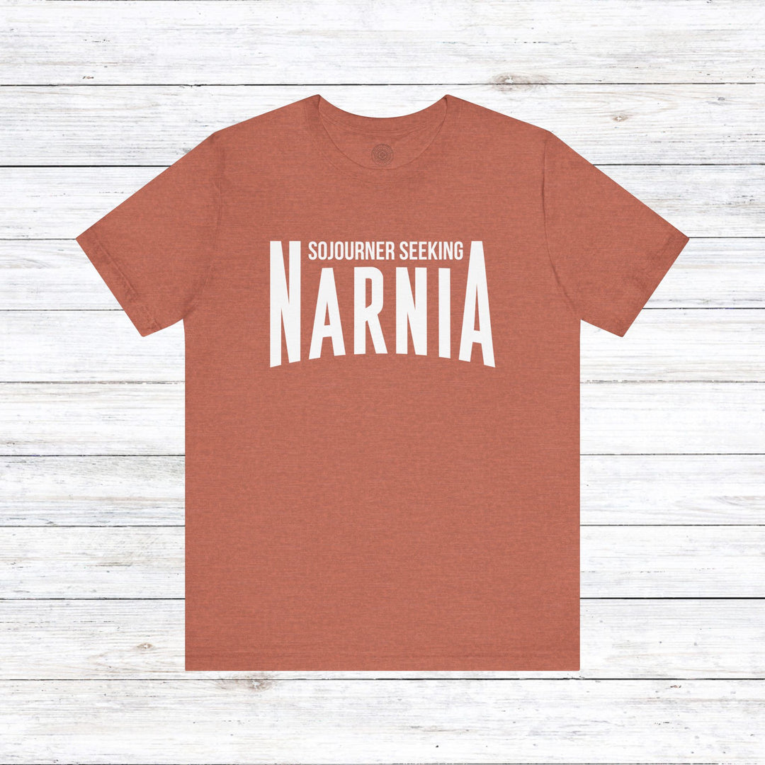 Sojourner Seeking Narnia Unisex T-Shirt T-Shirt Heather Clay S 