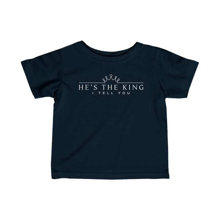 He's The King Baby Tee Kids clothes Navy 6M 