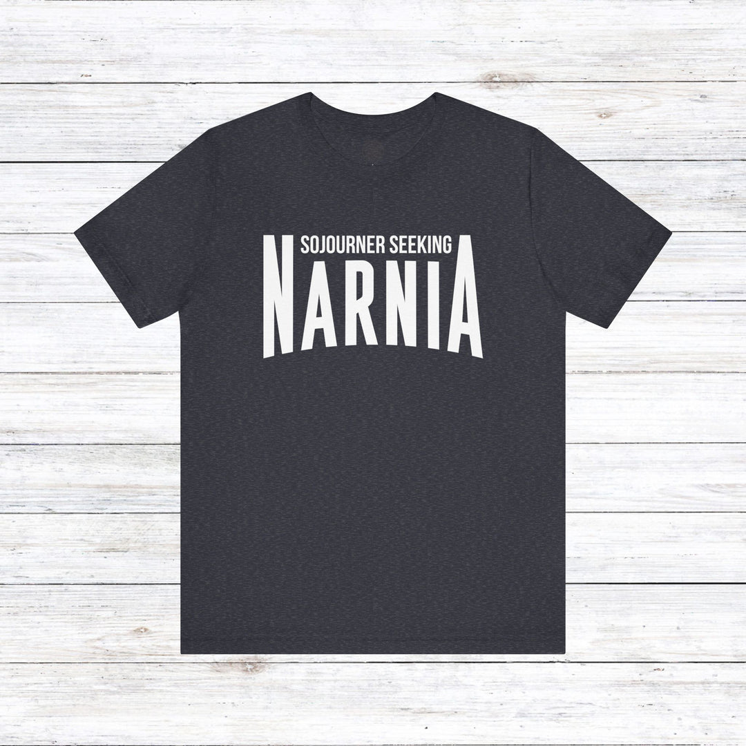 Sojourner Seeking Narnia Unisex T-Shirt T-Shirt Heather Navy S 