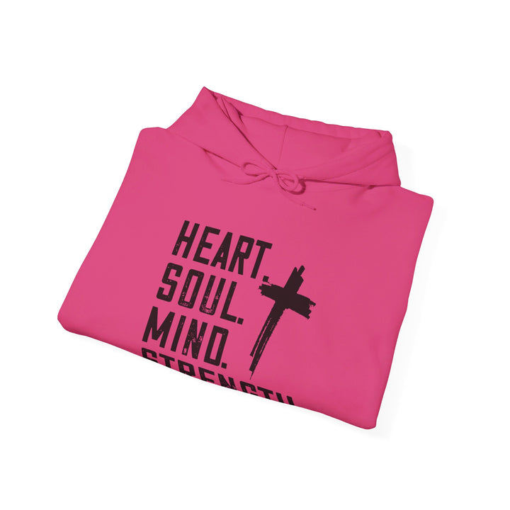 Heart Soul Mind Strength Cross Hoodie Hoodie   