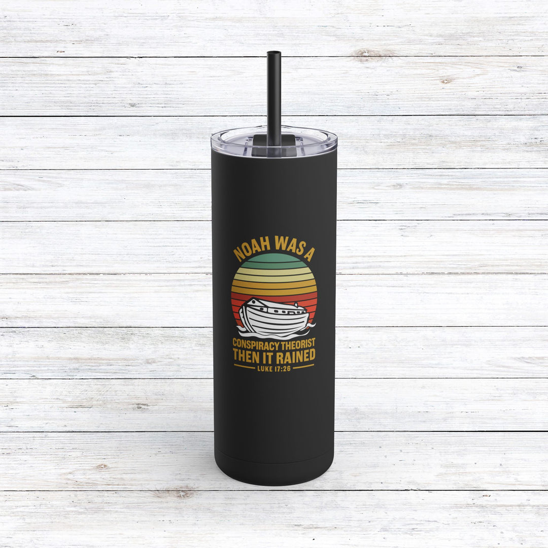 Christian Tumbler Noah Conspiracy Mug Black 20oz Matte