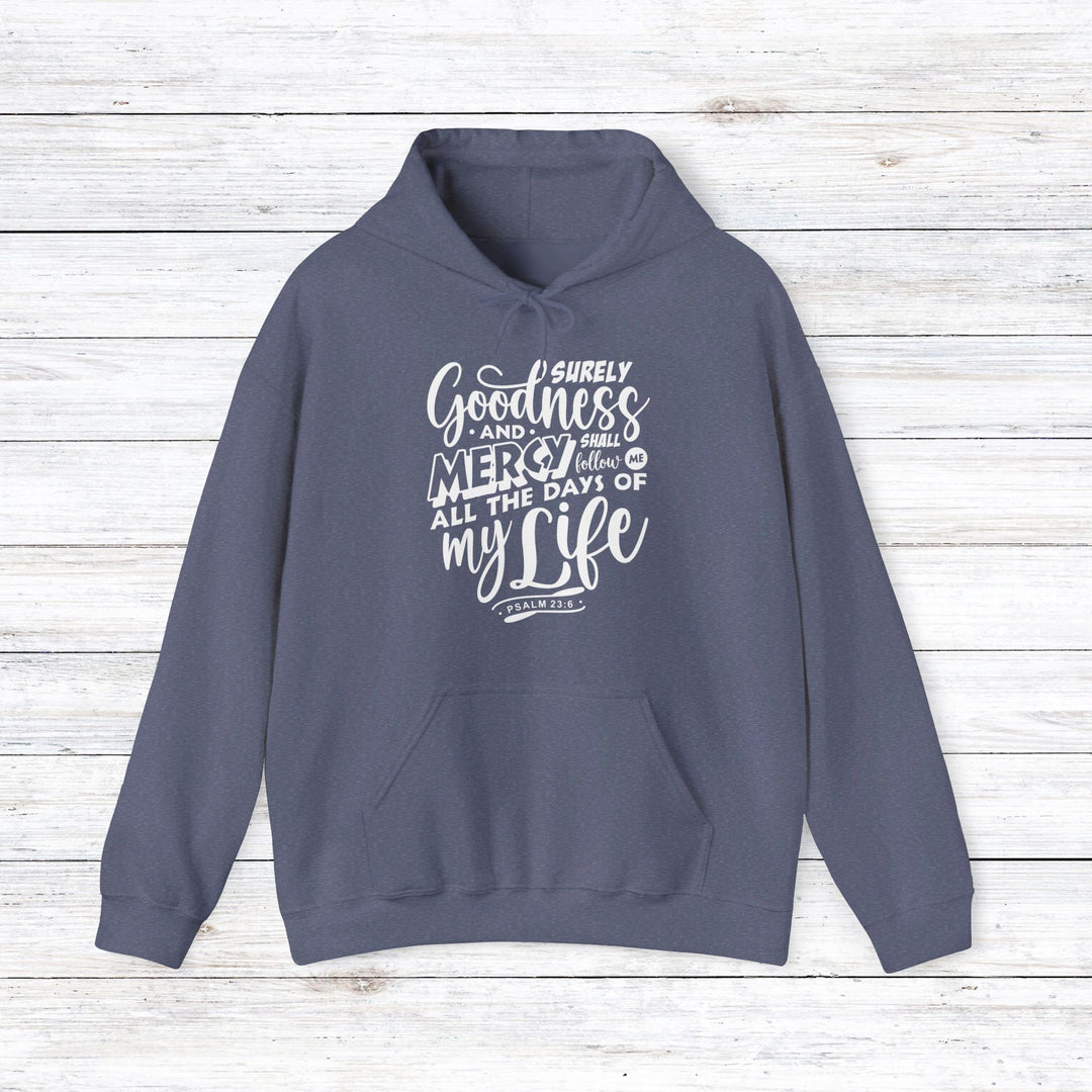 Goodness and Mercy Hoodie Hoodie Heather Navy S 