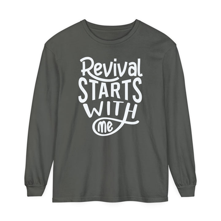 Revival Starts With Me Long Sleeve Shirt Long-sleeve Pepper S 