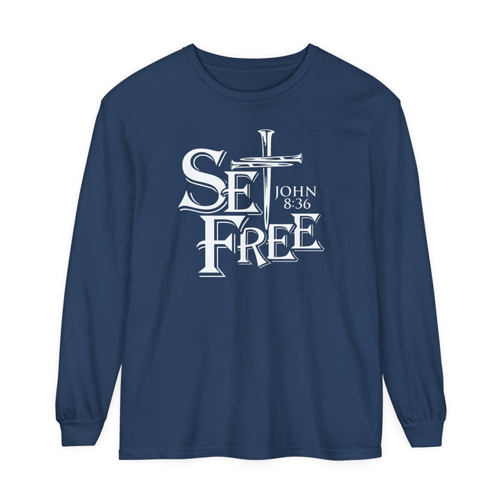 Set Free Long Sleeve Shirt Long-sleeve Midnight S 