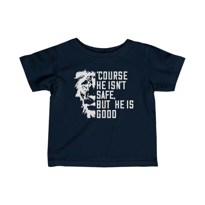 'Course He Isn't Safe Baby Tee Kids clothes Navy 6M 