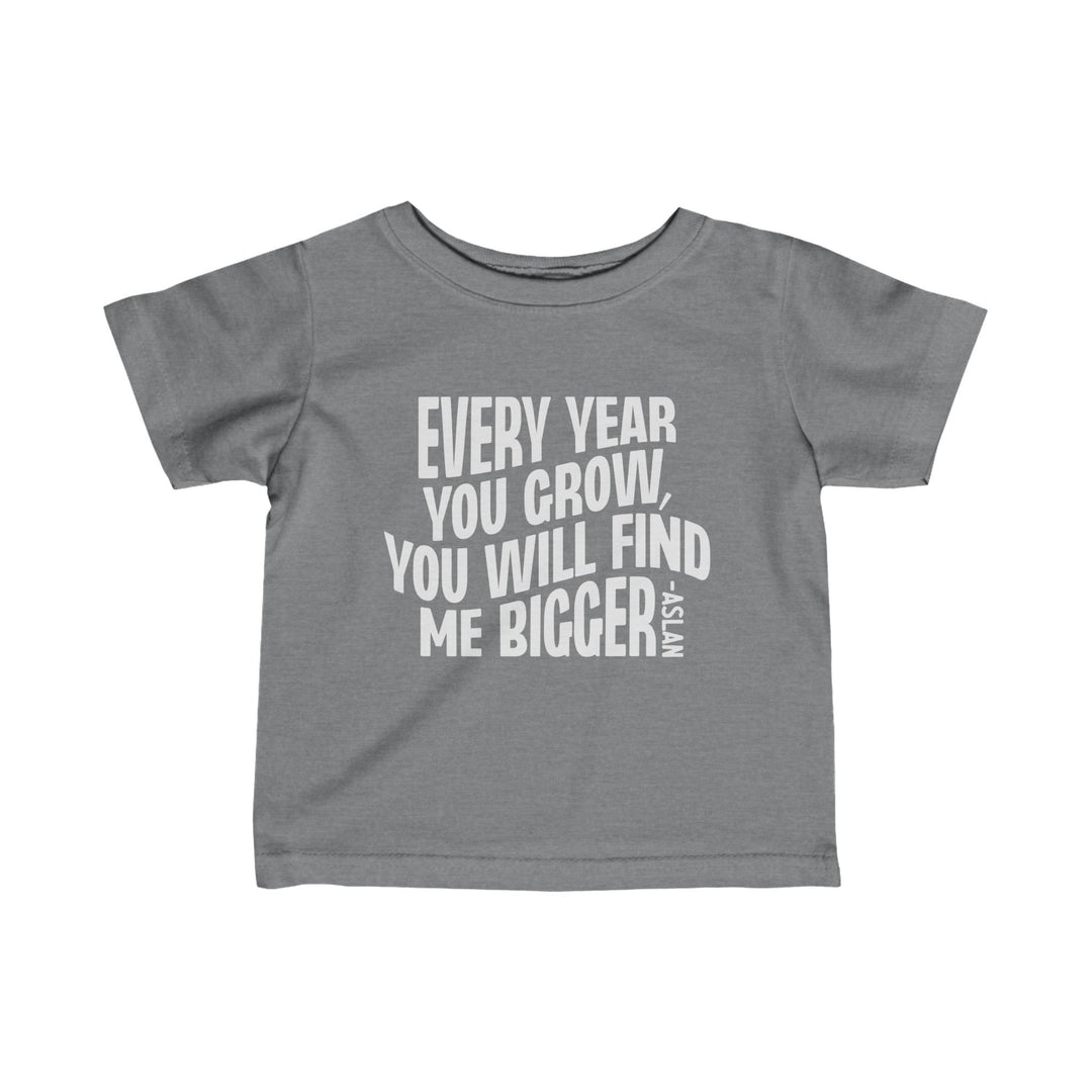 Every Year You Grow Baby Tee Kids clothes Granite Heather 6M 