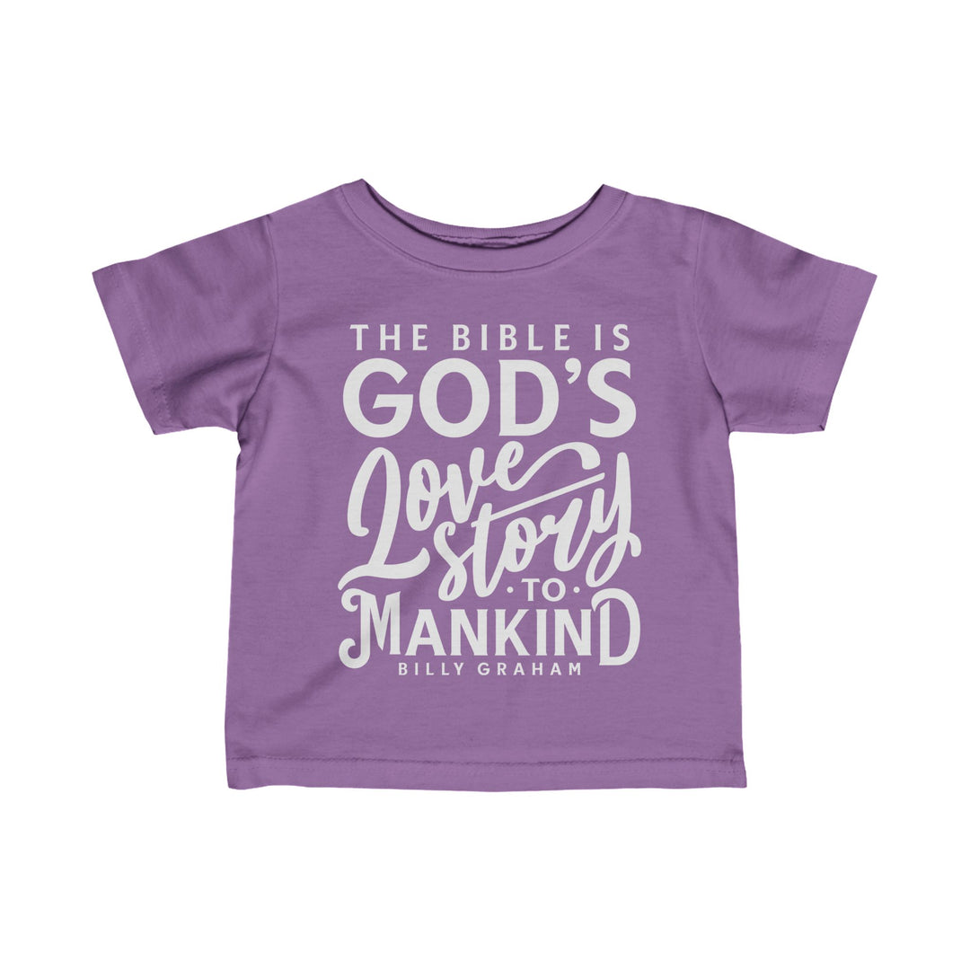 God's Love Story Baby Tee Kids clothes Lavender 6M 