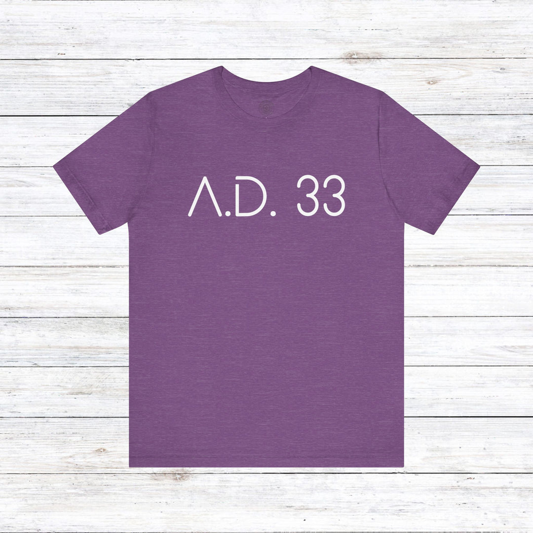 AD 33 Unisex T-Shirt T-Shirt Heather Team Purple S 