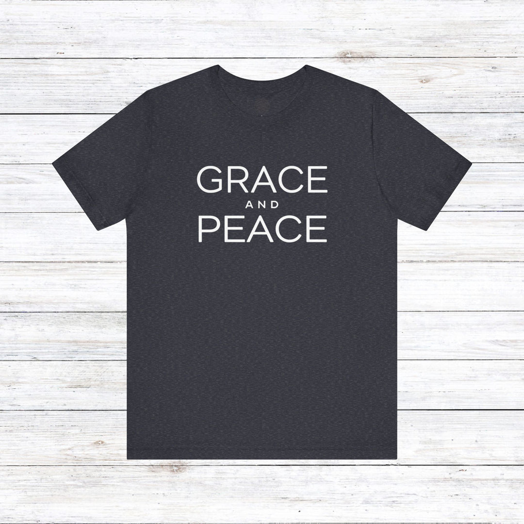 Grace and Peace Unisex T-Shirt T-Shirt Heather Navy S 