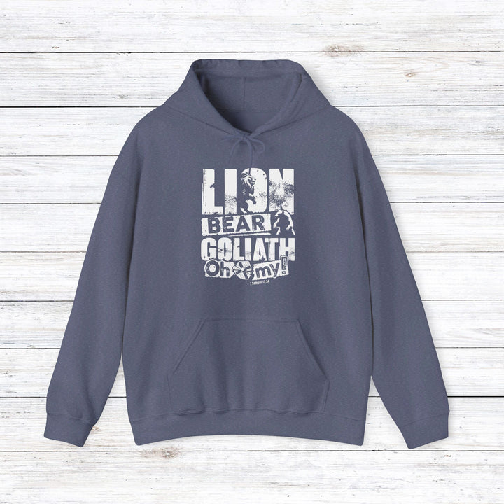 Lion Bear Goliath Hoodie Hoodie Heather Navy S 