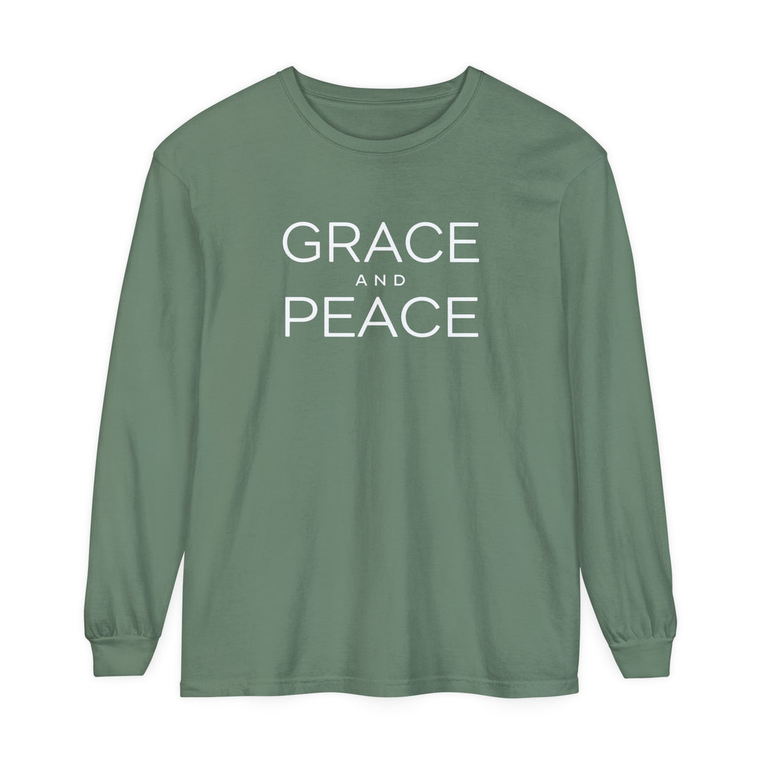 Grace and Peace Long Sleeve Shirt Long-sleeve Light Green S 