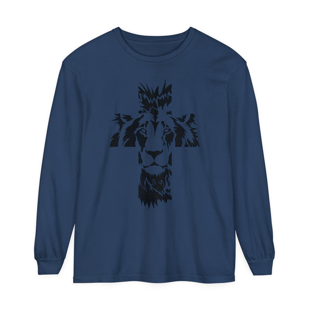 Aslan Cross Long Sleeve Shirt Long-sleeve Midnight S 