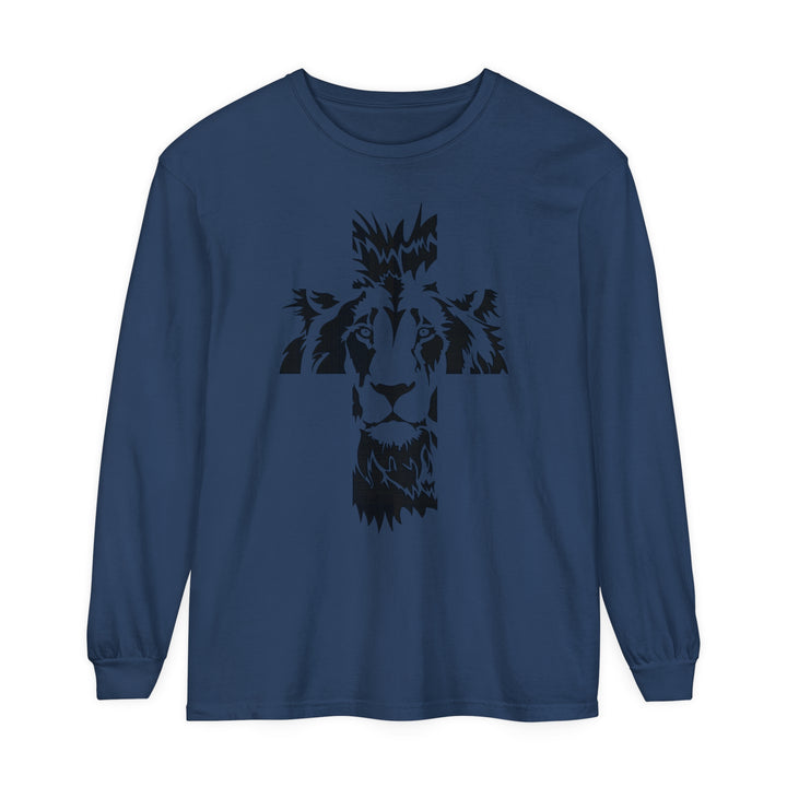 Aslan Cross Long Sleeve Shirt Long-sleeve Midnight S 