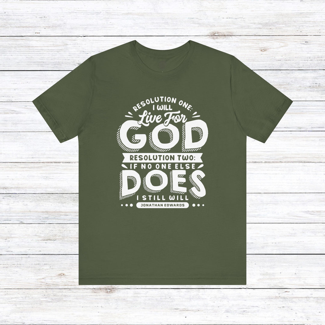 Live For God Unisex T-Shirt T-Shirt Military Green S 