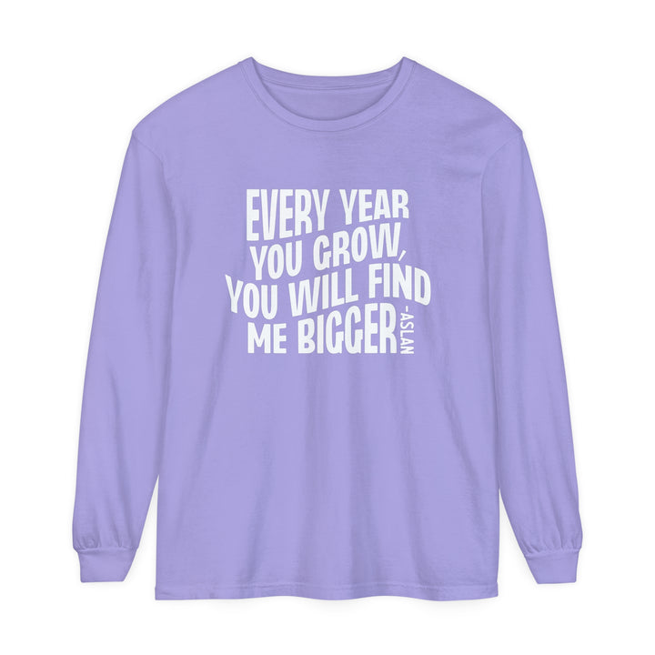 Every Year You Grow Long Sleeve Shirt Long-sleeve Violet S 