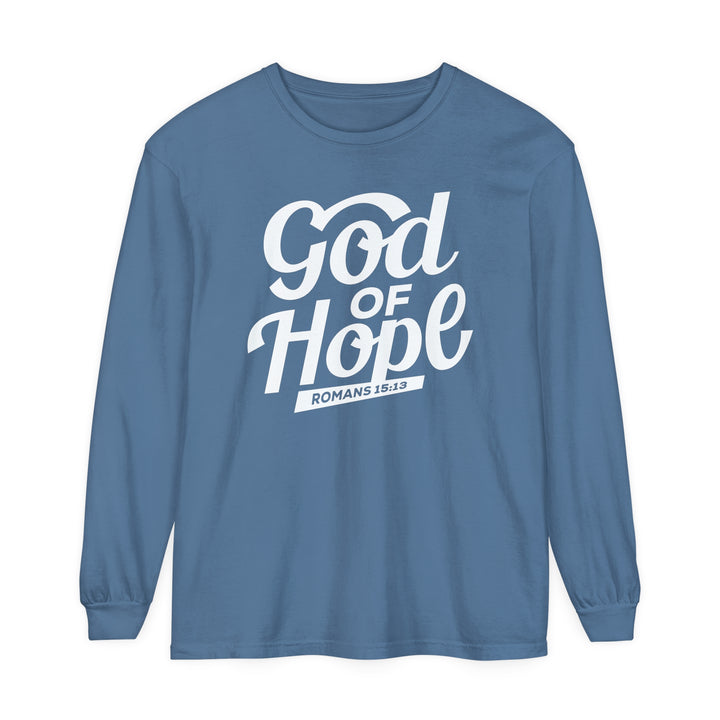 God of Hope Long Sleeve Shirt Long-sleeve Blue Jean S 