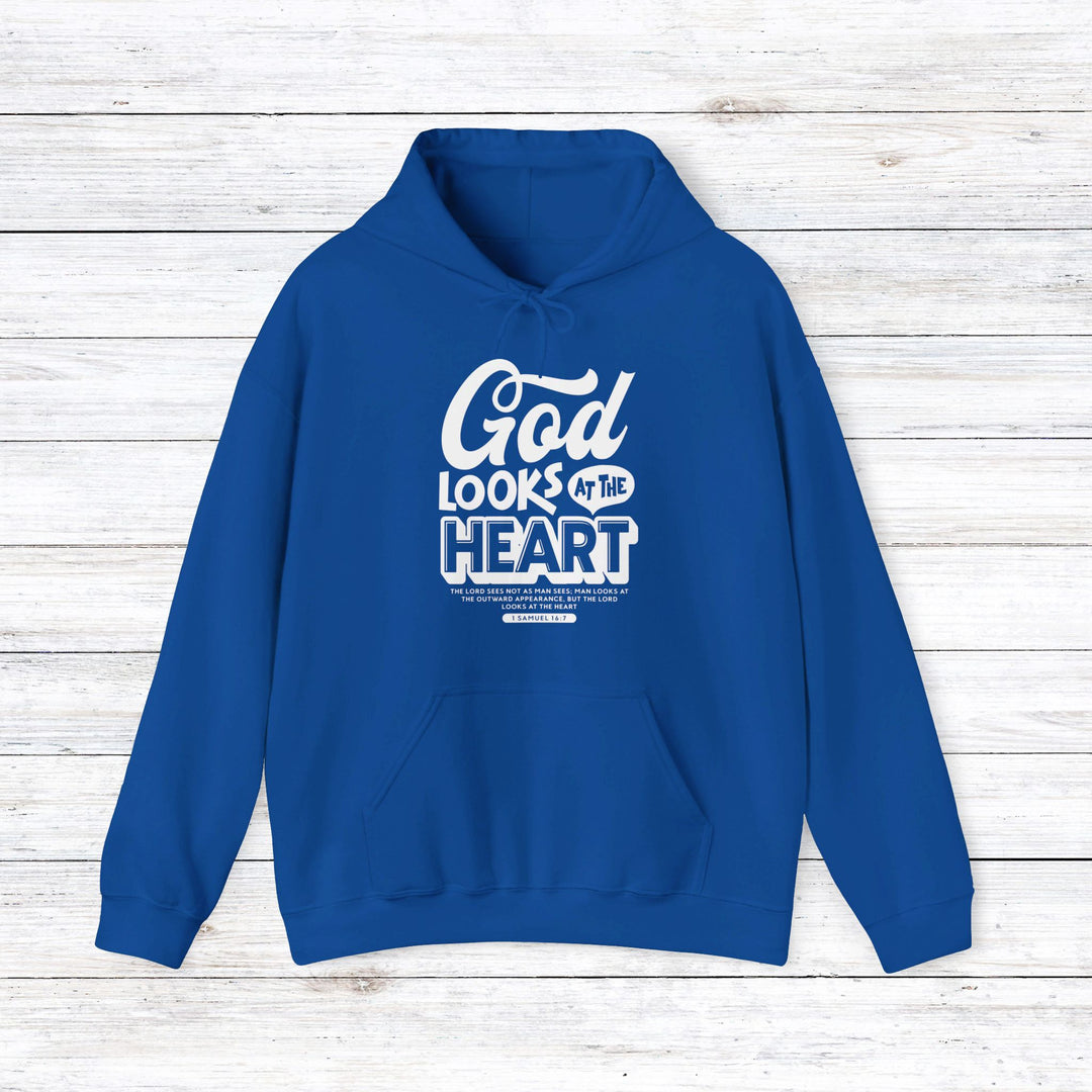 God Looks At Heart Hoodie Hoodie Royal S 