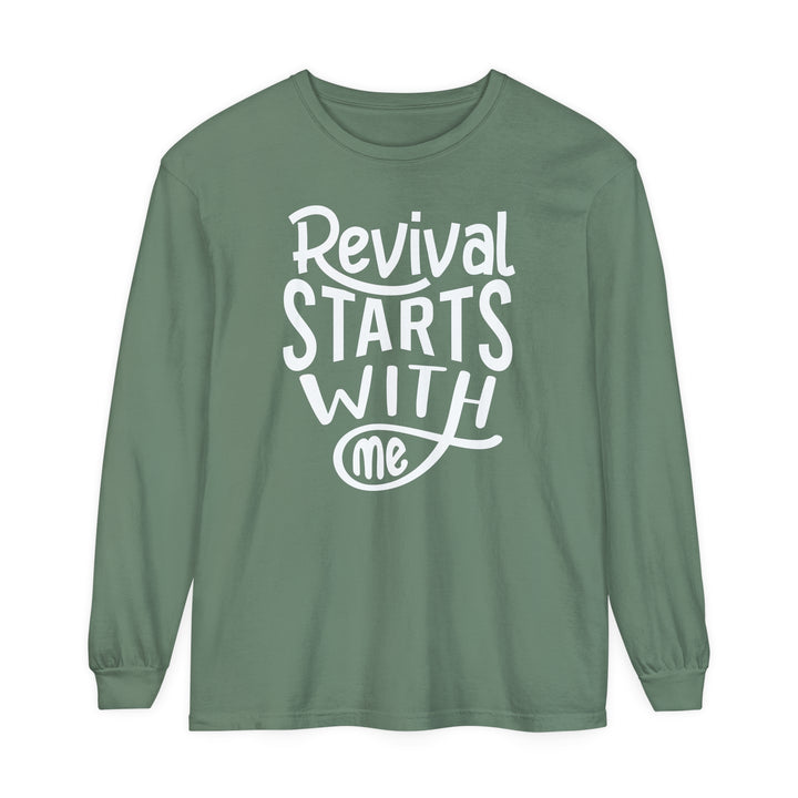 Revival Starts With Me Long Sleeve Shirt Long-sleeve Light Green S 