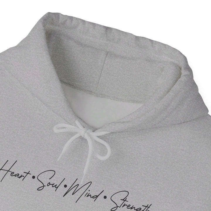 Heart Soul Mind Strength Script Hoodie Hoodie   