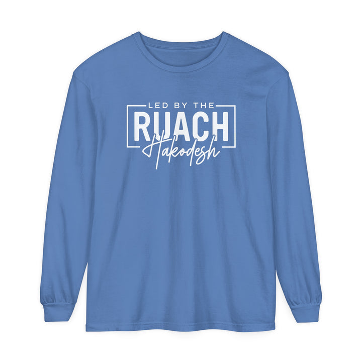 Led By Ruach Hakodesh Long Sleeve Shirt Long-sleeve Flo Blue S 