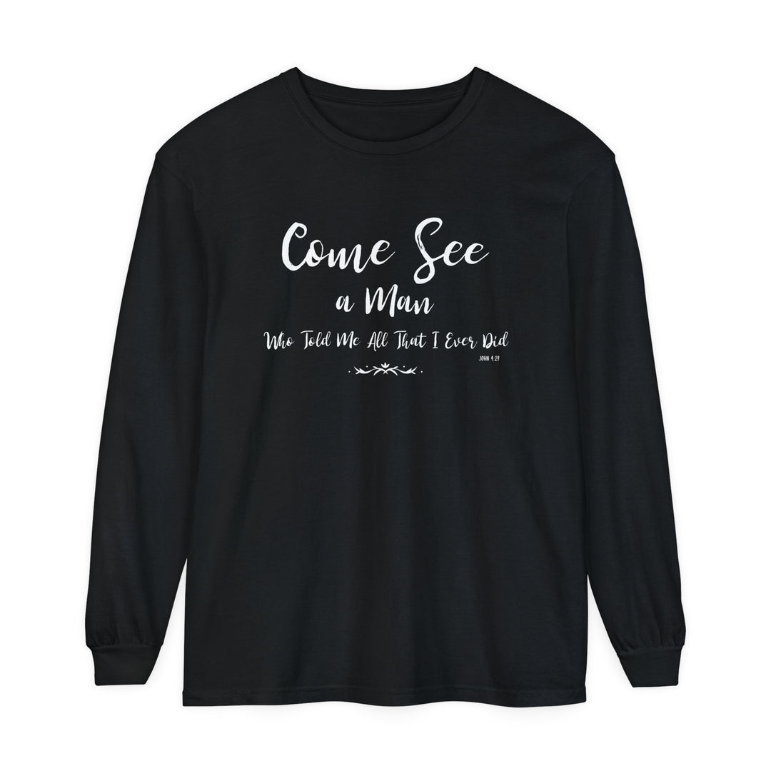 Come See Long Sleeve Shirt Long-sleeve Black S 