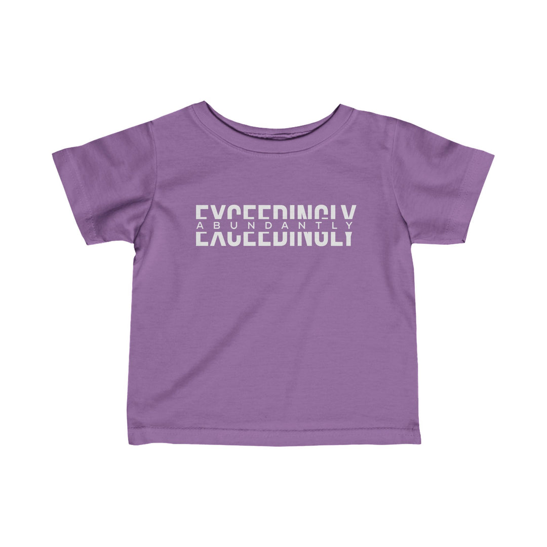 Exceedingly Abundantly Baby Tee Kids clothes Lavender 6M 