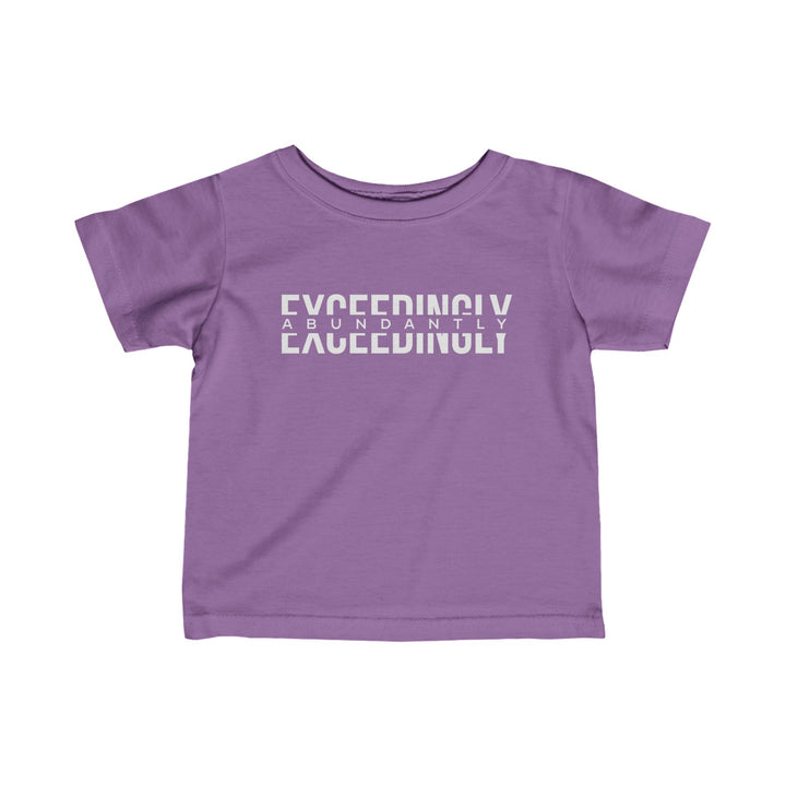 Exceedingly Abundantly Baby Tee Kids clothes Lavender 6M 