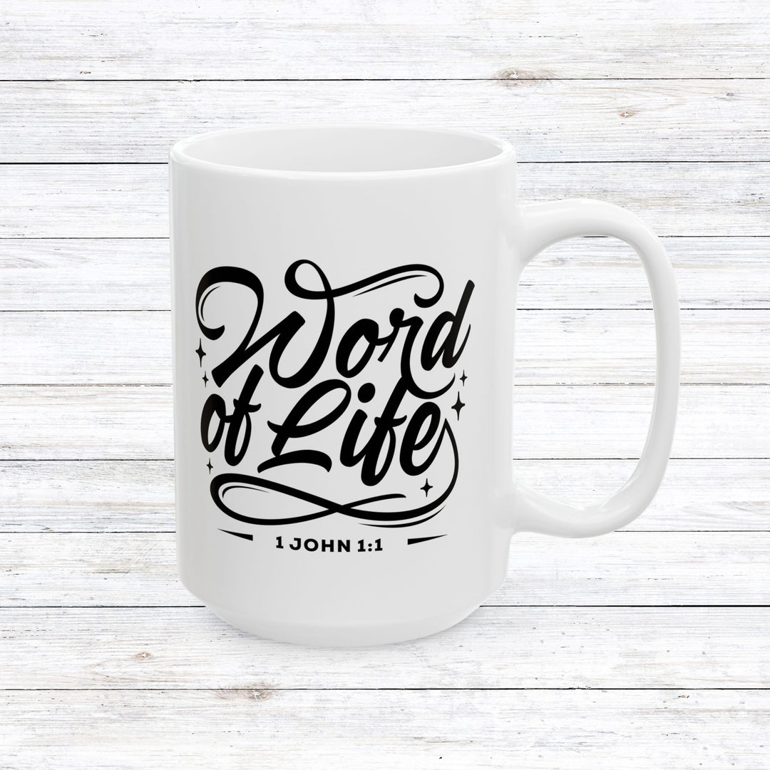 Christian Coffee Mug Word of Life Ceramic Mug 15oz  