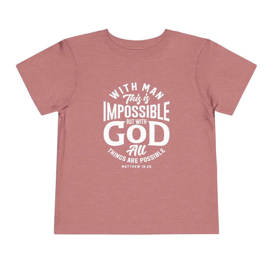 All Things Possible Toddler Tee Kids clothes Heather Mauve 2T 