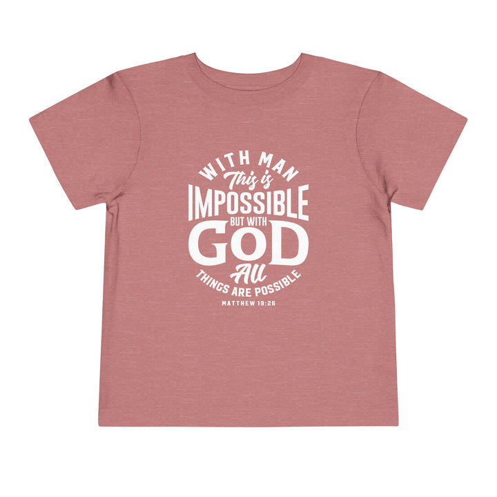 All Things Possible Toddler Tee Kids clothes Heather Mauve 2T 