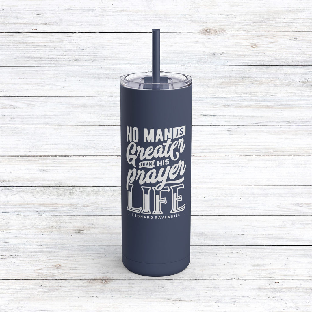 Christian Tumbler Prayer Life Mug Indigo 20oz Matte