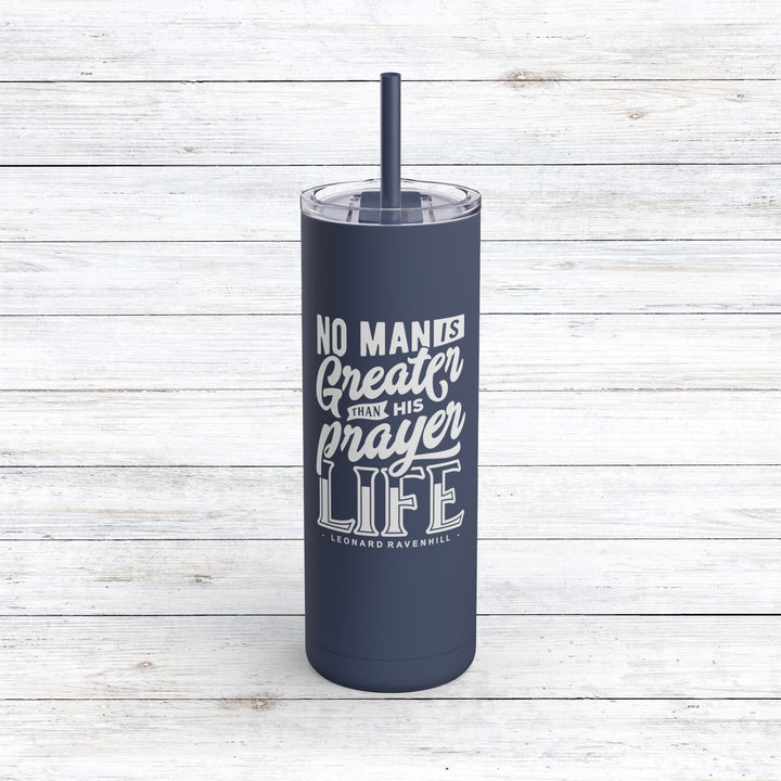 Christian Tumbler Prayer Life Mug Indigo 20oz Matte