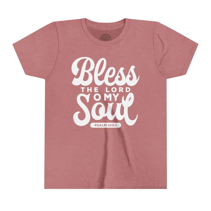 Bless The Lord Youth T-shirt Kids clothes Heather Mauve S 