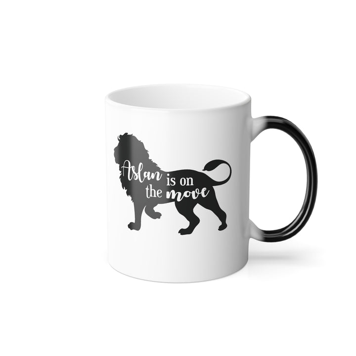 Christian Coffee Mug Aslan Is On The Move Color Morphing Mug   