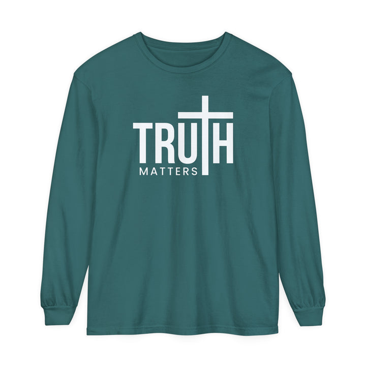 Truth Matters Long Sleeve Shirt Long-sleeve Blue Spruce S 