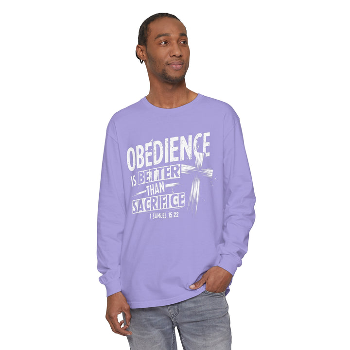 Obedience Is Better Cross Long Sleeve Shirt Long-sleeve   