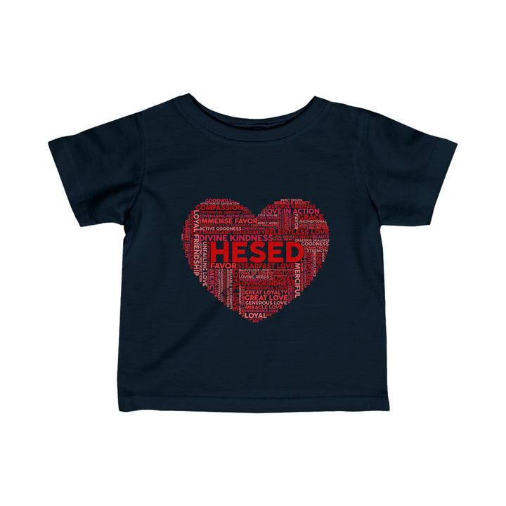 Hesed Heart Cloud Baby Tee Kids clothes Navy 6M 