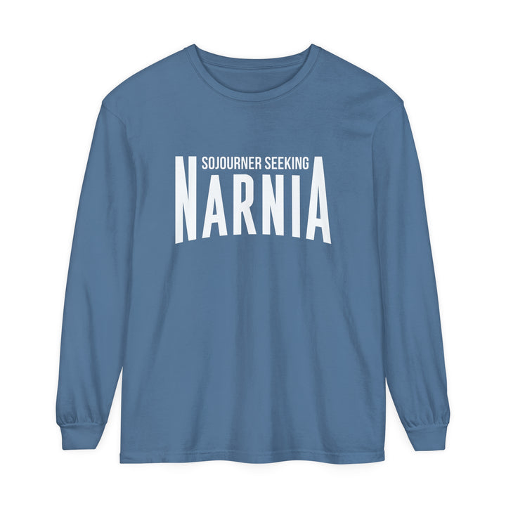 Sojourner Seeking Narnia Long Sleeve Shirt Long-sleeve Blue Jean S 