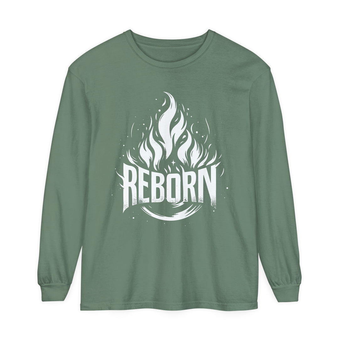 Reborn Long Sleeve Shirt Long-sleeve Light Green S 