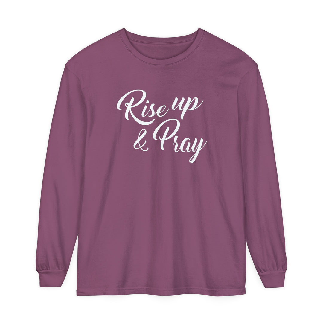 Rise Up and Pray Long Sleeve Shirt Long-sleeve Berry S 