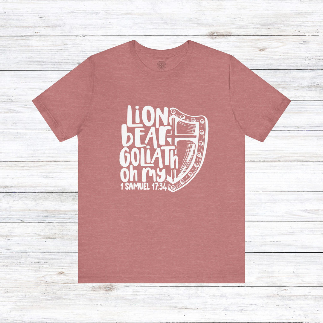 Lion Bear Goliath Oh My Unisex T-Shirt T-Shirt Heather Mauve S 