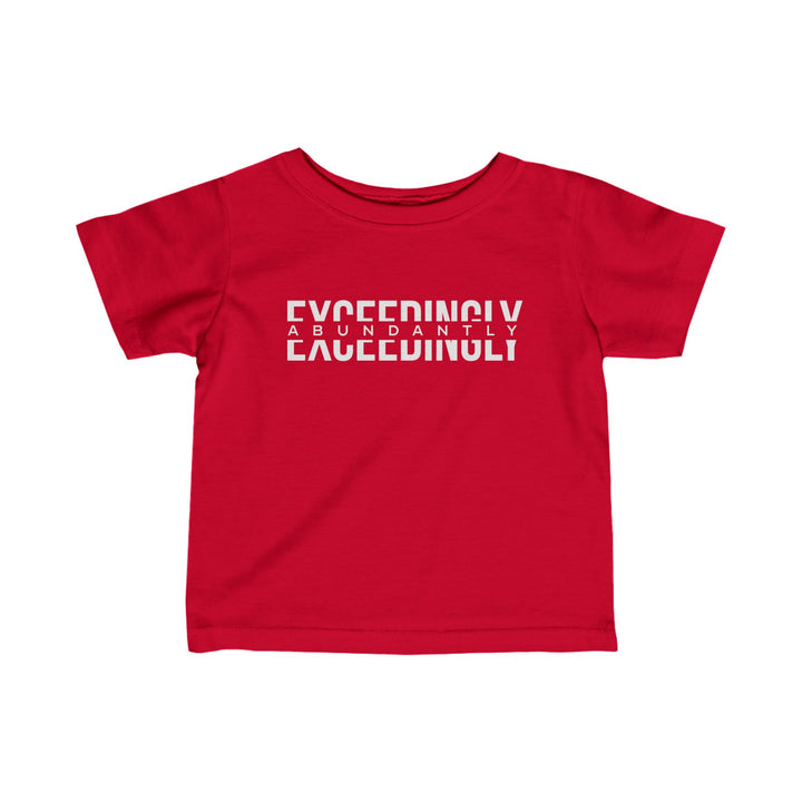 Exceedingly Abundantly Baby Tee Kids clothes Red 6M 