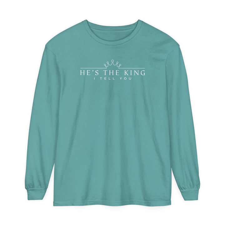 He's The King Long Sleeve Shirt Long-sleeve Seafoam S 