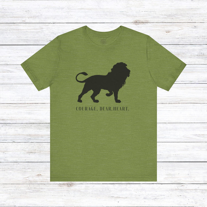 Courage Dear Heart Unisex T-Shirt T-Shirt Heather Green S 