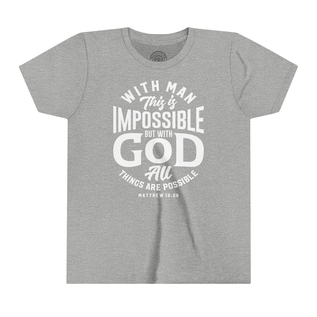 All Things Possible Youth T-shirt Kids clothes Athletic Heather S 