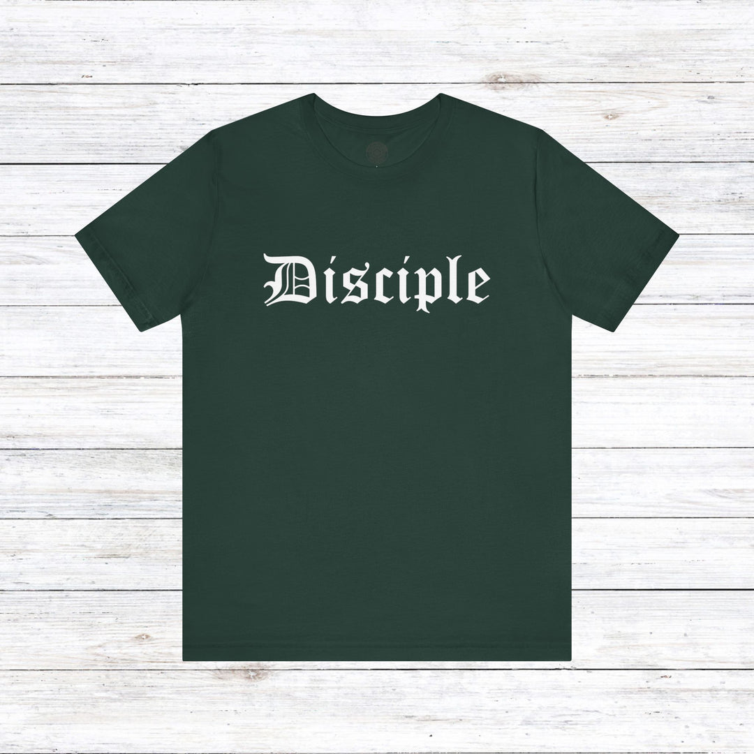 Disciple Old English Unisex T-Shirt T-Shirt Forest S 