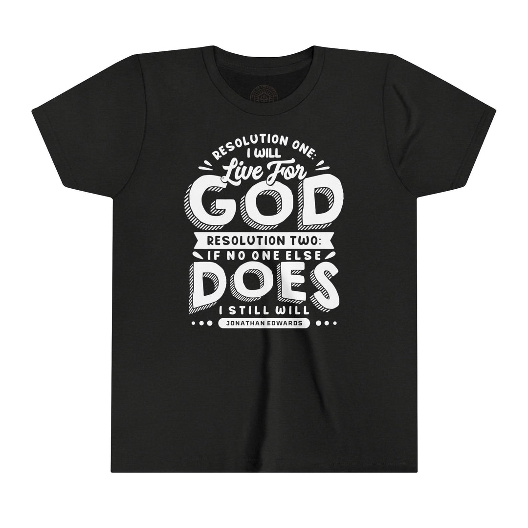 Live For God Youth T-shirt Kids clothes Black Heather S 